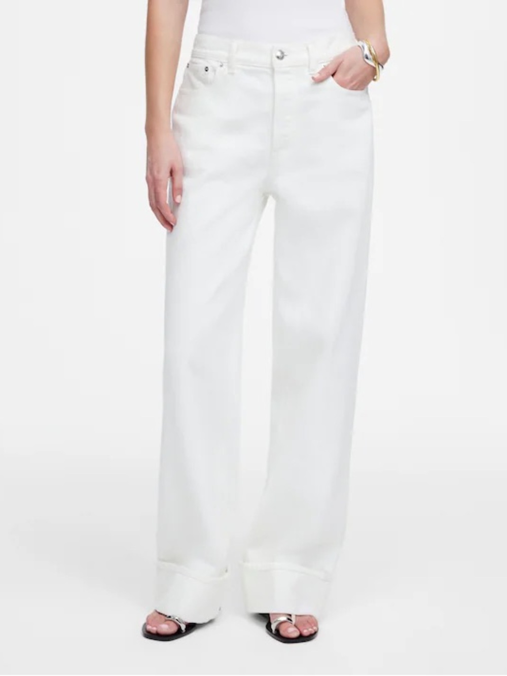 Madewell Low-Slung Baggy Jeans in White